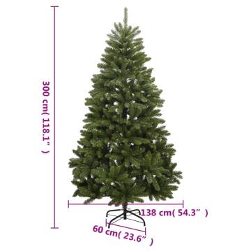 Artificial Hinged Christmas Tree 300 cm - Lifelike & Sturdy