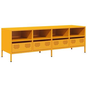 Sturdy Mustard Yellow TV Cabinet - 135x39x43.5 cm