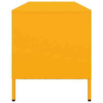 Sturdy Mustard Yellow TV Cabinet - 135x39x43.5 cm