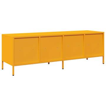 Sturdy Mustard Yellow TV Cabinet - 135x39x43.5 cm