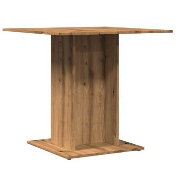 Artisan Oak Dining Table - Minimalist Design, 80x80 cm