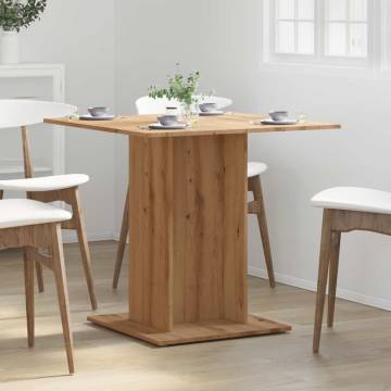 Artisan Oak Dining Table - Minimalist Design, 80x80 cm