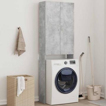 Washing Machine Cabinet Concrete Grey - Organize Your Space