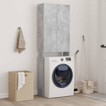 Washing Machine Cabinet Concrete Grey - Organize Your Space