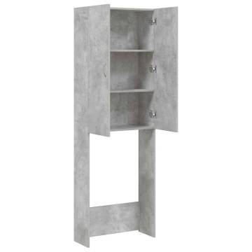 Washing Machine Cabinet Concrete Grey - Organize Your Space