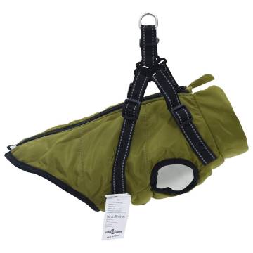 Waterproof Dog Coat with Harness - Army Green XL | Hipo Market