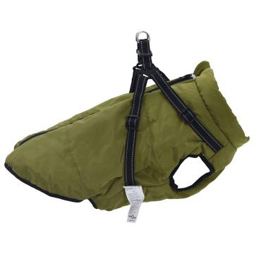 Waterproof Dog Coat with Harness - 3XL Army Green