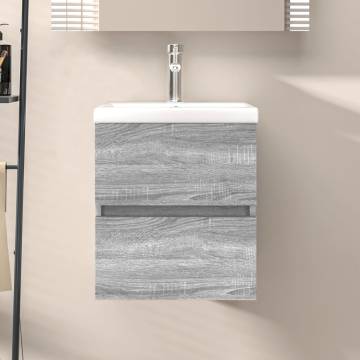 Sink Cabinet Grey Sonoma - Stylish & Functional | Hipomarket