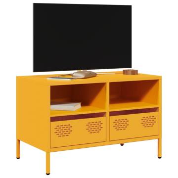 Stylish Mustard Yellow TV Cabinet - 68x39x43.5 cm