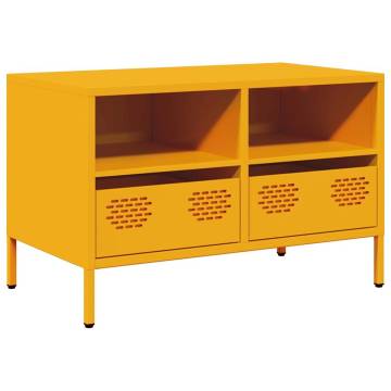 Stylish Mustard Yellow TV Cabinet - 68x39x43.5 cm