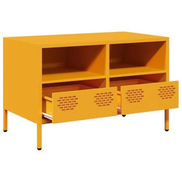 Stylish Mustard Yellow TV Cabinet - 68x39x43.5 cm