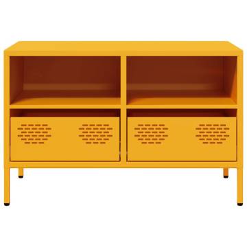 Stylish Mustard Yellow TV Cabinet - 68x39x43.5 cm