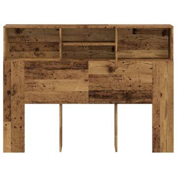 Headboard Cabinet Old Wood 140x19x103.5 cm - Hipomarket UK