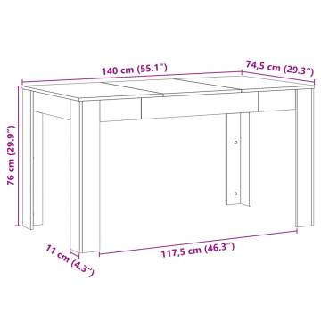 Dining Table Old Wood 140x74.5 cm | Stylish & Durable