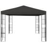 Gazebo with LED String Lights 3x3m Anthracite - Stylish Outdoor Shade