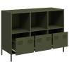 Stylish Olive Green Sideboard - 101.5x39x73.5 cm in Steel