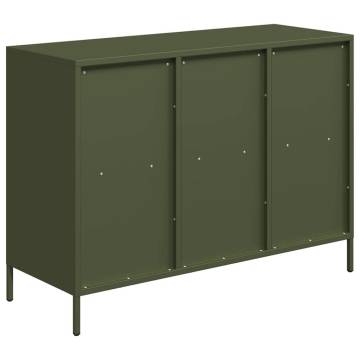 Stylish Olive Green Sideboard - 101.5x39x73.5 cm in Steel