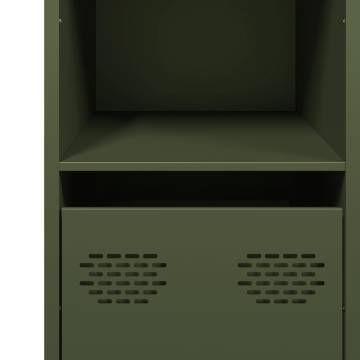 Stylish Olive Green Sideboard - 101.5x39x73.5 cm in Steel