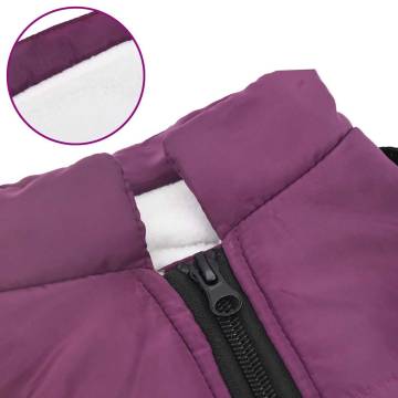 Dog Coat with Harness - Waterproof & Reflective Purple M