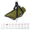 Dog Coat with Harness - Waterproof & Reflective Army Green M