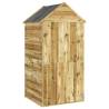 Garden Tool Shed with Door | Solid Pine 107x107x220 cm