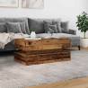 Stylish LED Coffee Table in Old Wood - 90x50 cm