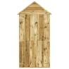 Garden Tool Shed with Door | Solid Pine 107x107x220 cm