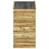 Garden Tool Shed with Door | Solid Pine 107x107x220 cm