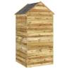 Garden Tool Shed with Door | Solid Pine 107x107x220 cm