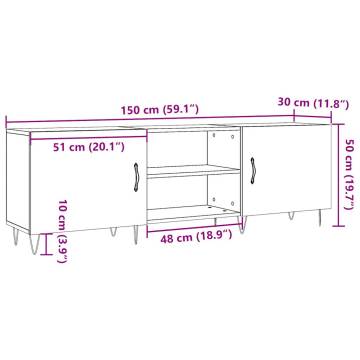 Stylish Old Wood TV Cabinet - 150x30x50 cm | HipoMarket