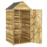 Garden Tool Shed with Door | Solid Pine 107x107x220 cm