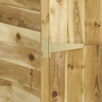 Garden Tool Shed with Door | Solid Pine 107x107x220 cm