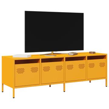 Stylish Mustard Yellow TV Cabinet - 135x39x43.5 cm