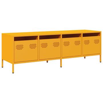 Stylish Mustard Yellow TV Cabinet - 135x39x43.5 cm