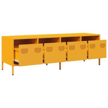 Stylish Mustard Yellow TV Cabinet - 135x39x43.5 cm