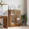 Old Wood Book Cabinet - Stylish 82.5x30.5x115 cm Storage