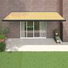 Retractable Awning Yellow and White 5x3 m Fabric and Aluminium Quantity in Package 1 Colour yellow and black Size 500 x 300 cm 