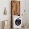 Washing Machine Cabinet Old Wood - 64x25.5x190 cm