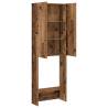 Washing Machine Cabinet Old Wood - 64x25.5x190 cm