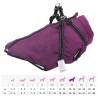 Waterproof Reflective Dog Coat with Harness - Purple 4XL