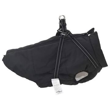 Waterproof Reflective Dog Coat with Harness - 6XL Black | Hipomarket