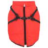 Dog Coat with Harness - Waterproof & Reflective Red 4XL