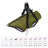 Waterproof Reflective Dog Coat with Harness - Army Green L