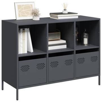 Stylish Anthracite Sideboard - 101.5x39x73.5 cm Steel