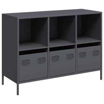 Stylish Anthracite Sideboard - 101.5x39x73.5 cm Steel