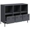 Stylish Anthracite Sideboard - 101.5x39x73.5 cm Steel