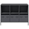 Stylish Anthracite Sideboard - 101.5x39x73.5 cm Steel