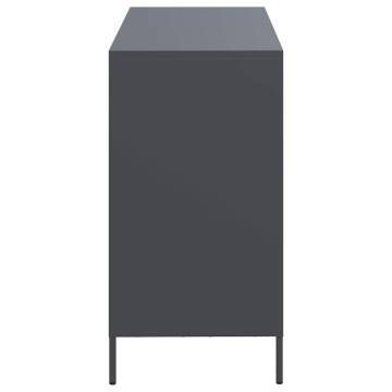 Stylish Anthracite Sideboard - 101.5x39x73.5 cm Steel