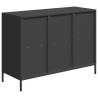 Elegant Black Sideboard - Cold-Rolled Steel, 101.5x39x73.5 cm