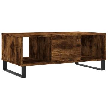 Elegant Smoked Oak Coffee Table - 90x50 cm | Hipomarket